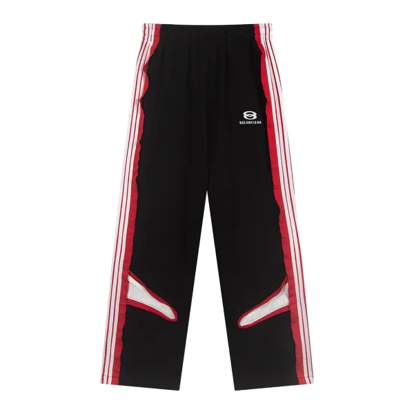 Balenciaga Track Pants Black Red White Sweatpants - 1