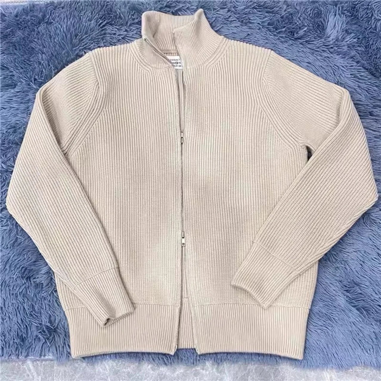 Design Corduroy Zip-Up Jacket Navy Outerwear.jacket - 6