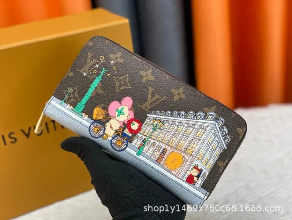 Louis Vuitton Monogram x Takashi Murakami Zip Around Wallet Multicolor Long Wallet - 1