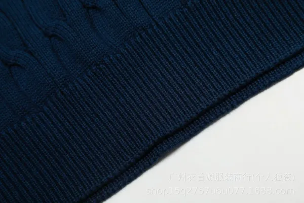 Polo Ralph Lauren Cable Knit Polo Gray Sweater - 7