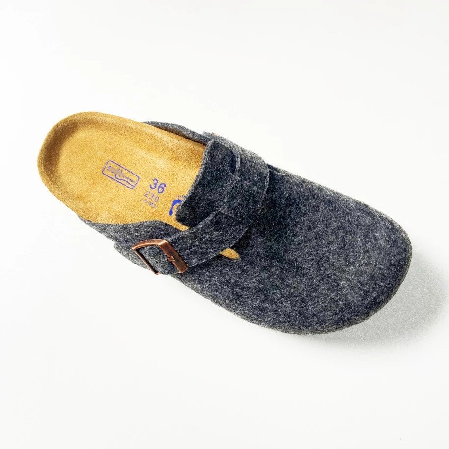 Birkenstock Boston Wool Charcoal Clog - 1