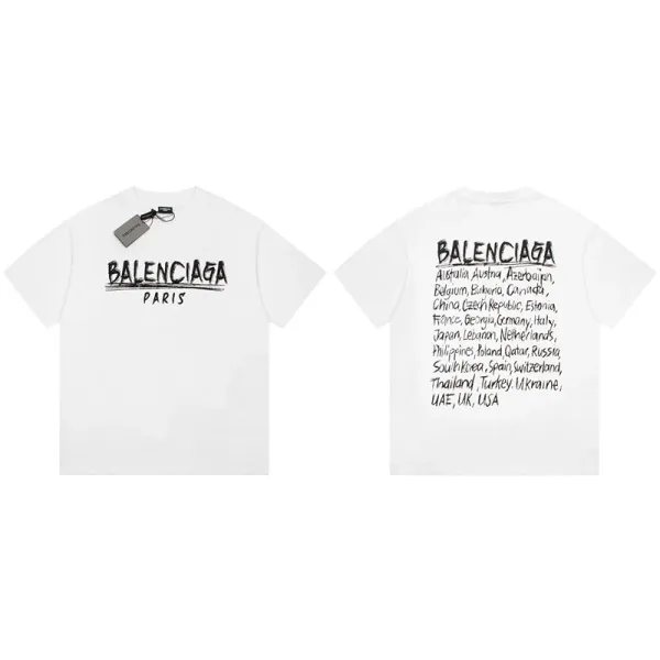 Balenciaga World Tour T-Shirt White - 1