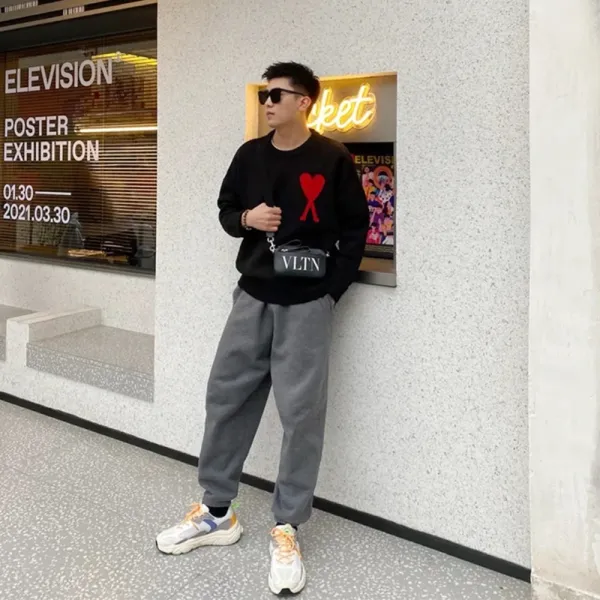 Off-White Heart Logo Knit Sweater Light Blue - 7