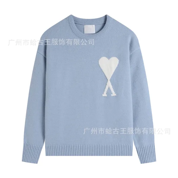 Off-White Heart Logo Knit Sweater Light Blue - 1