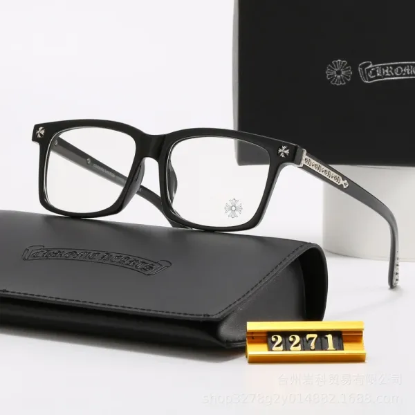 Chrome Hearts Optical Glasses Black Silver Floral Accents - 1