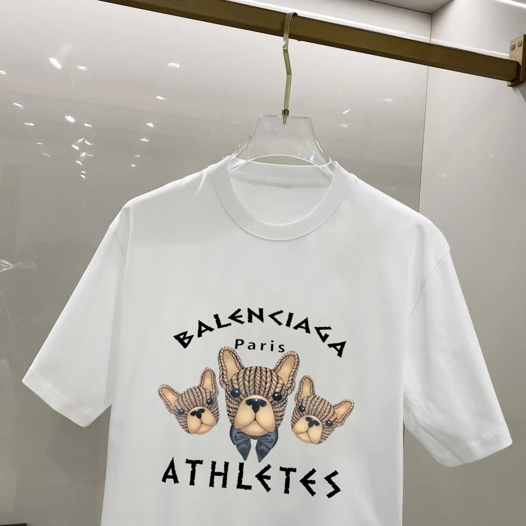 Balenciaga Paris Athletes Dog Graphic Cotton T-Shirt