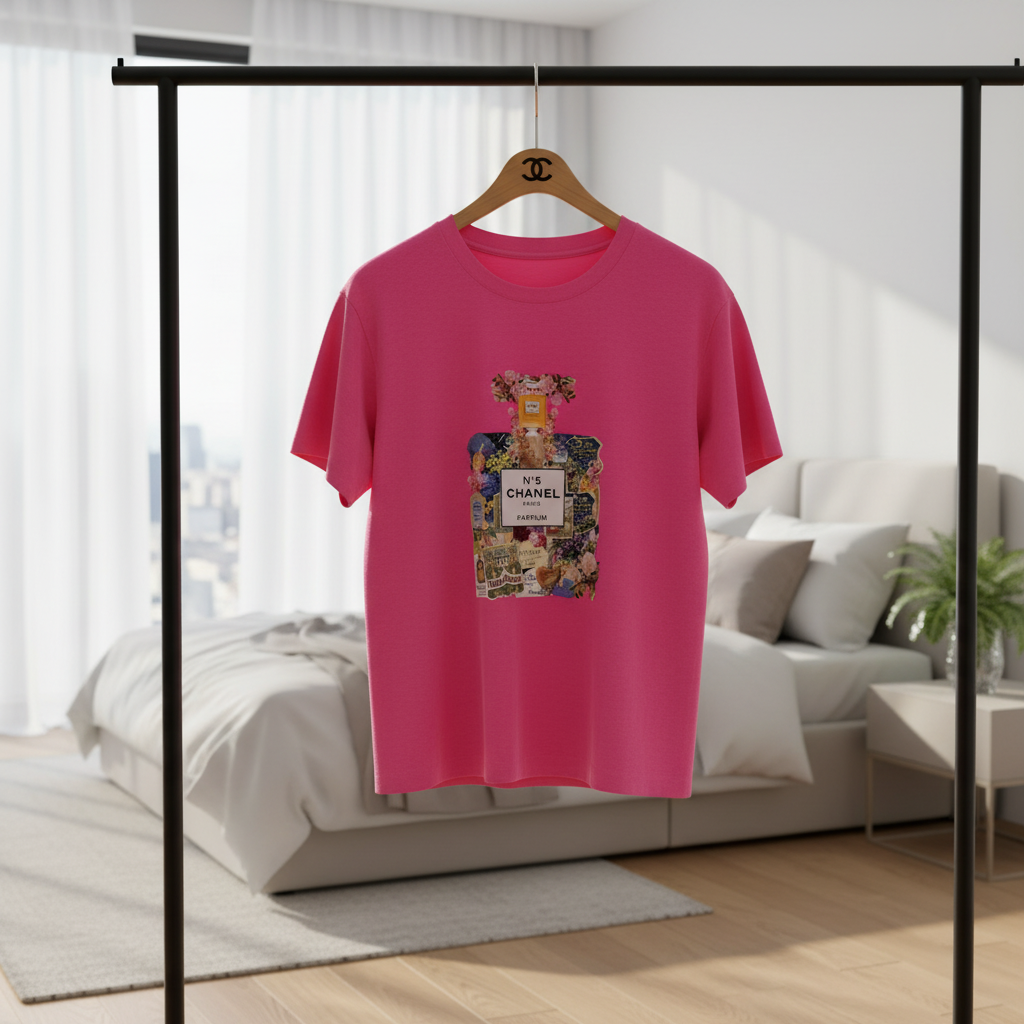 Chanel No5 Bright Pink Women’s Graphic T-Shirt