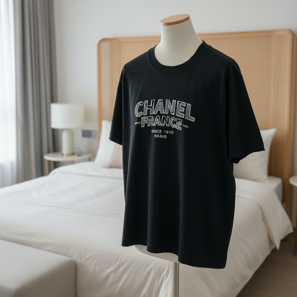 CHANEL Classic French Style Cotton T-Shirt