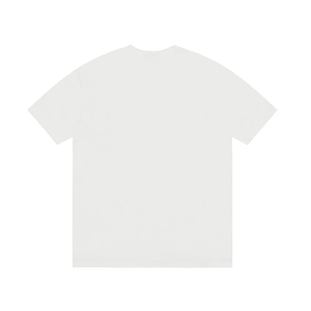 Ami White Cotton T-Shirt Classic Minimalist Embroidered Logo