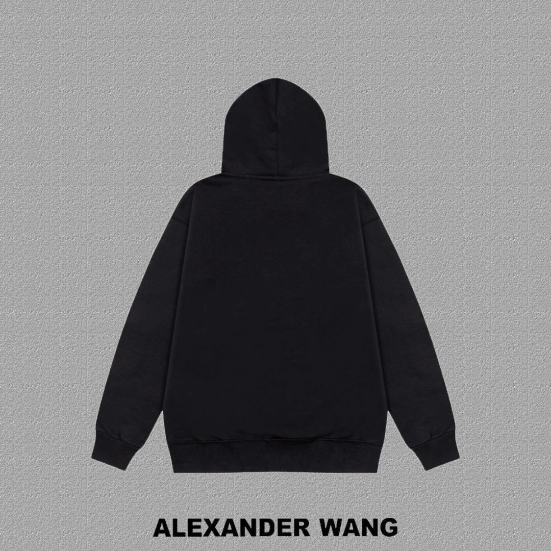 Alexander Wang Black Logo Cotton Hoodie