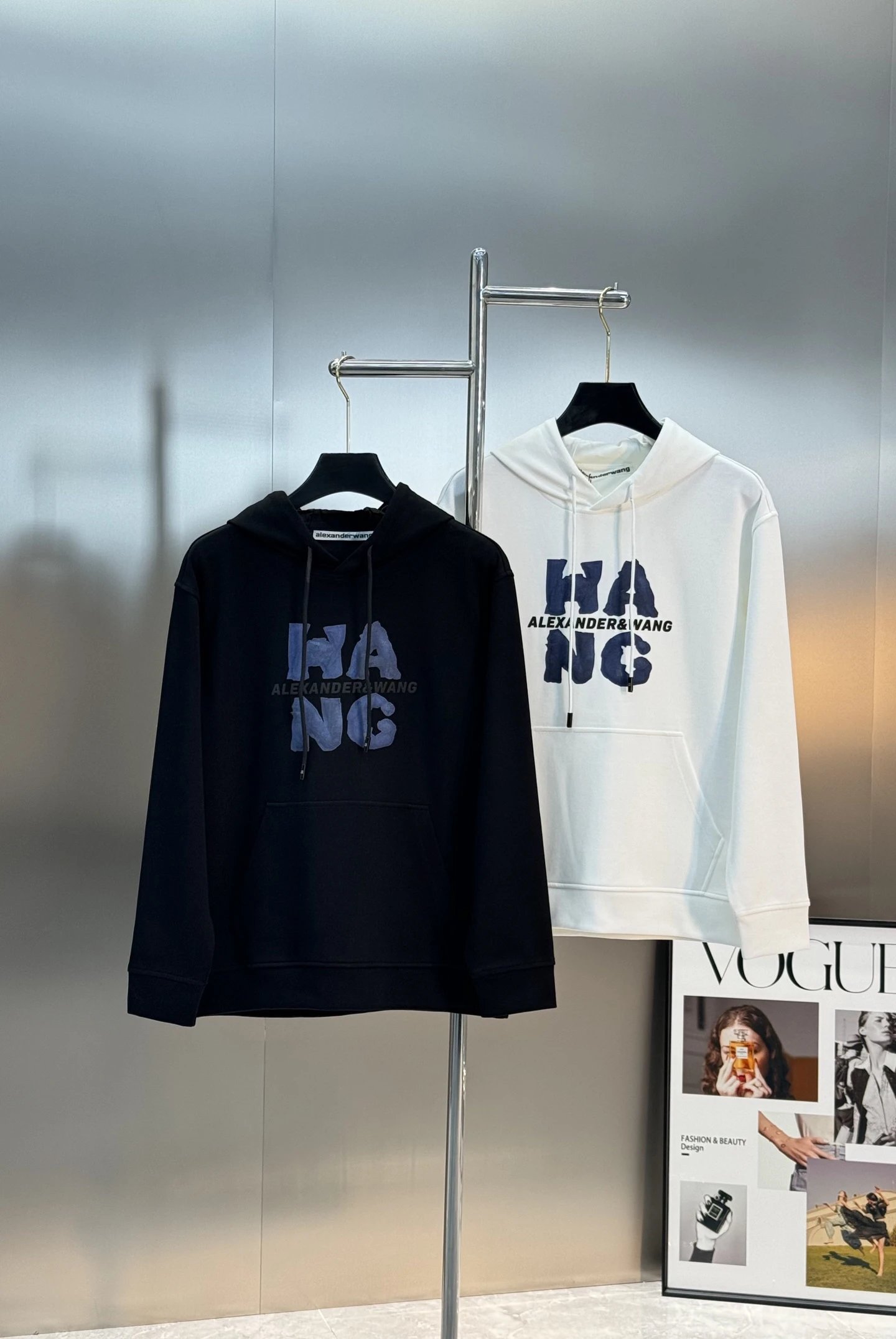 Alexander Wang Black Logo Print Hoodie