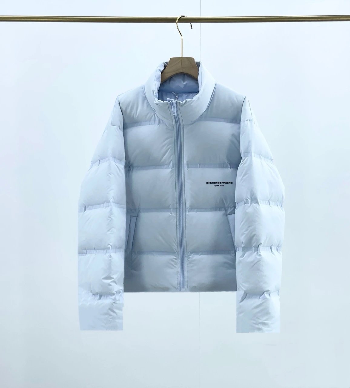 Alexander Wang Winter Puffer Jacket Black White Pink