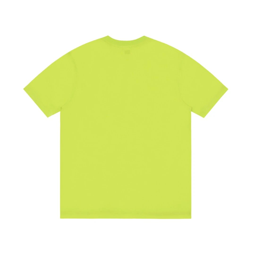 AMI De Coeur Neon Green Unisex Cotton T-Shirt