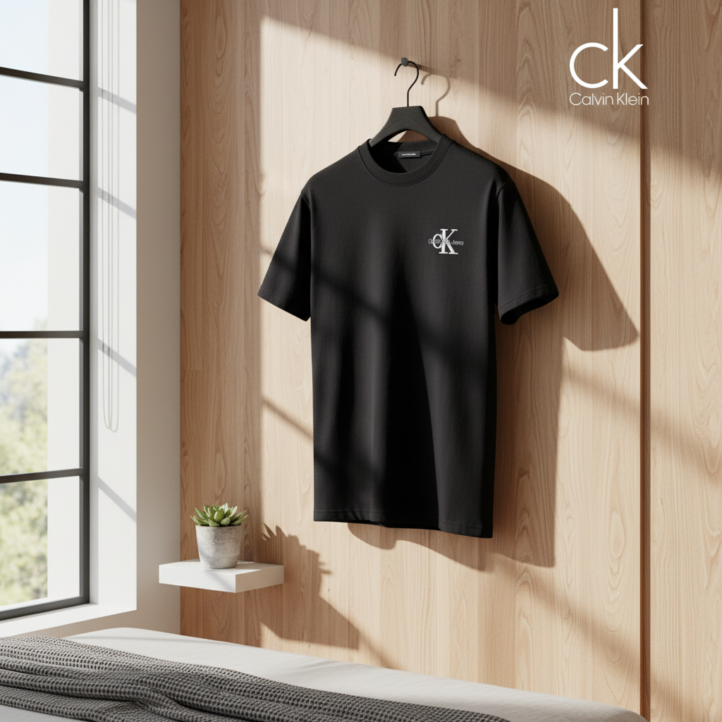 Calvin Klein Black Cotton Men’s T-Shirt