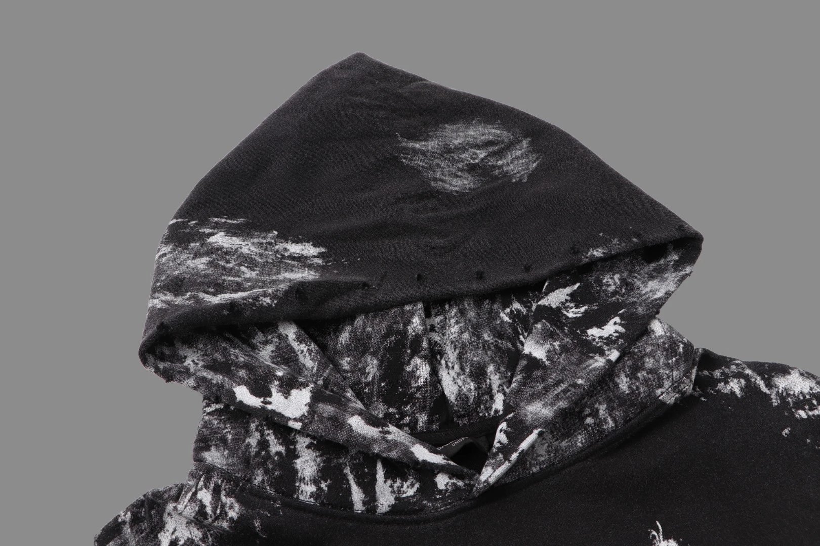 Balenciaga Black Paint Print Hoodie Men