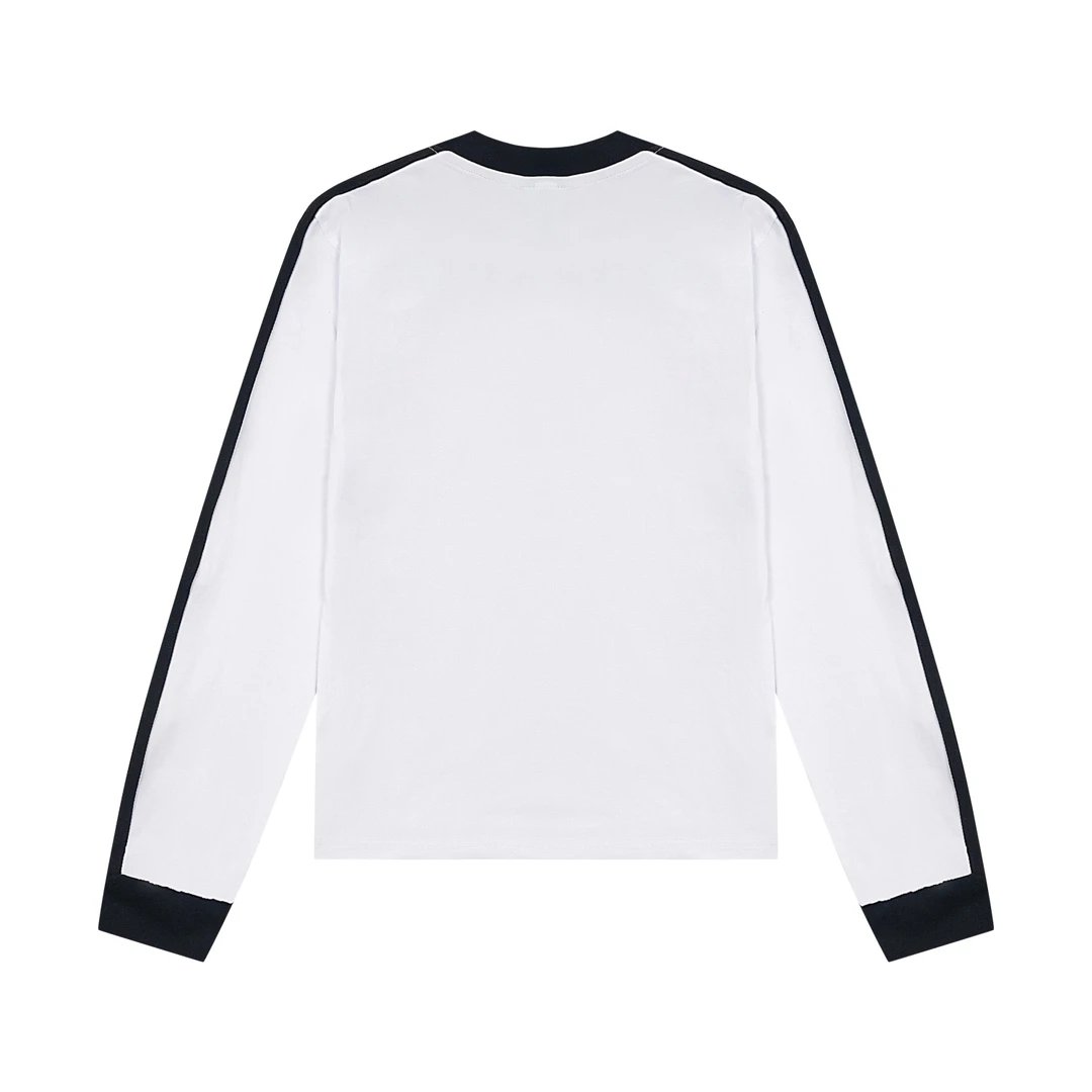 Adidas White V-Neck Long Sleeve Sports Shirt
