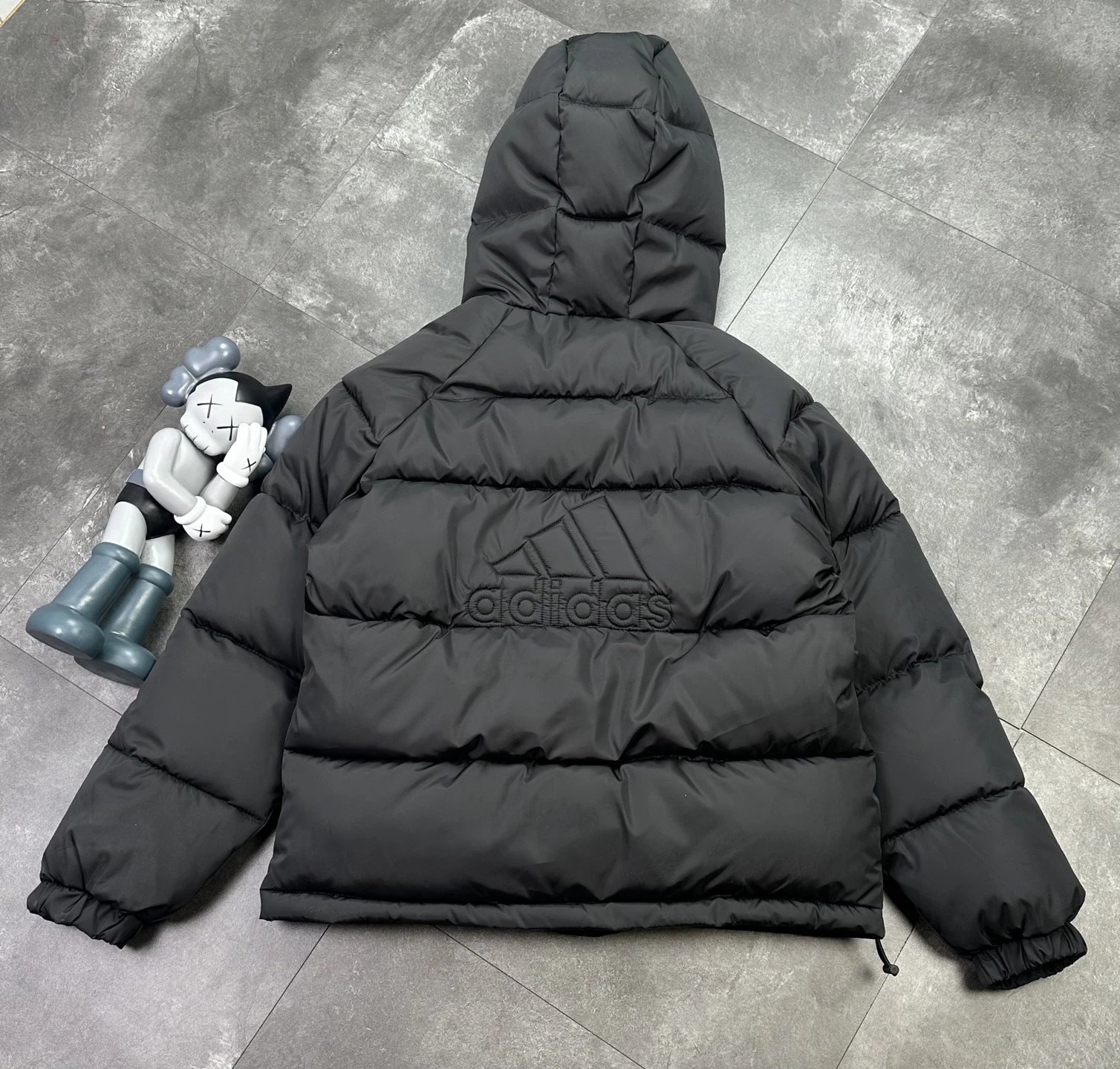 Adidas Men’s Black Puffer Jacket Winter Hooded Coat