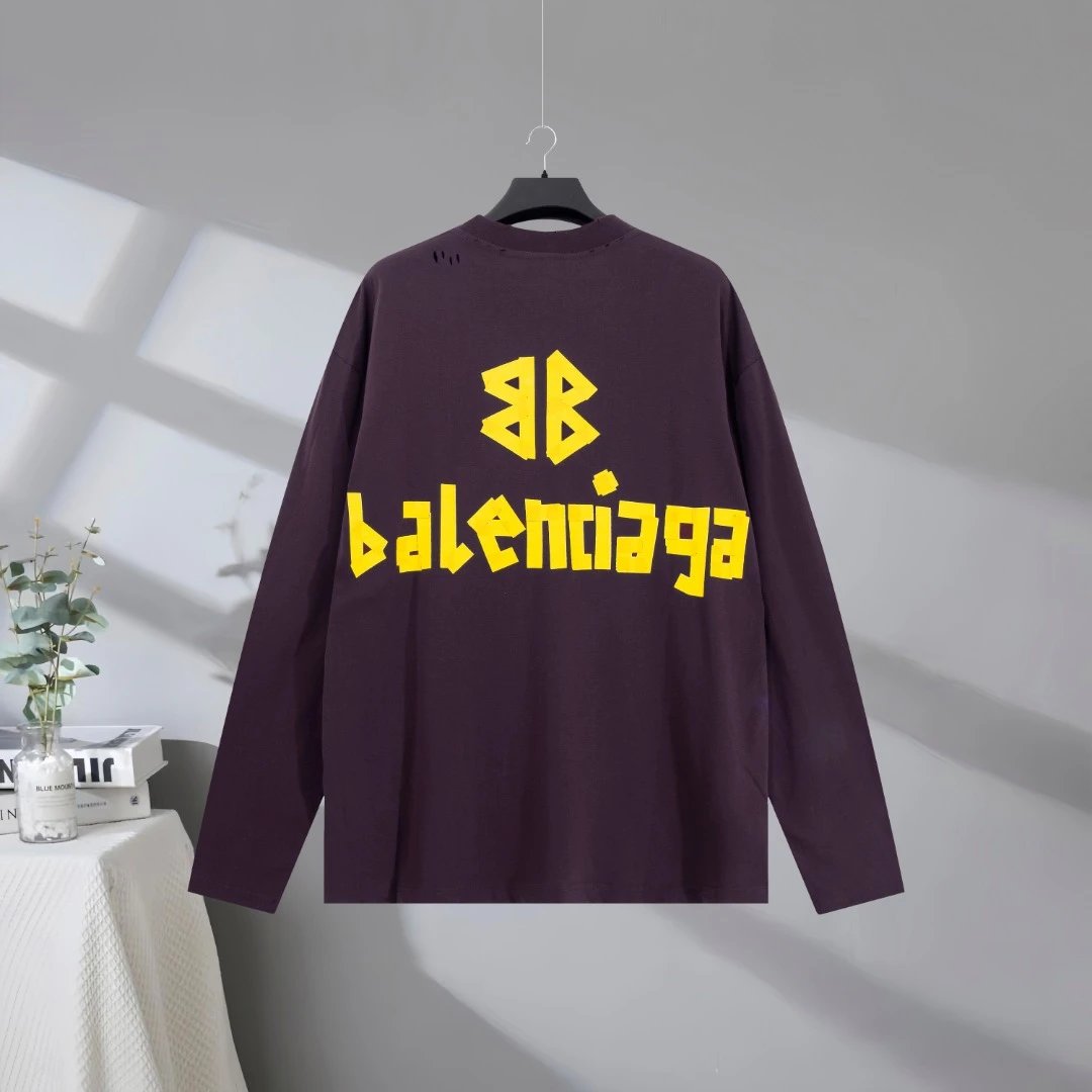 Balenciaga Logo Print Unisex Cotton Hoodie