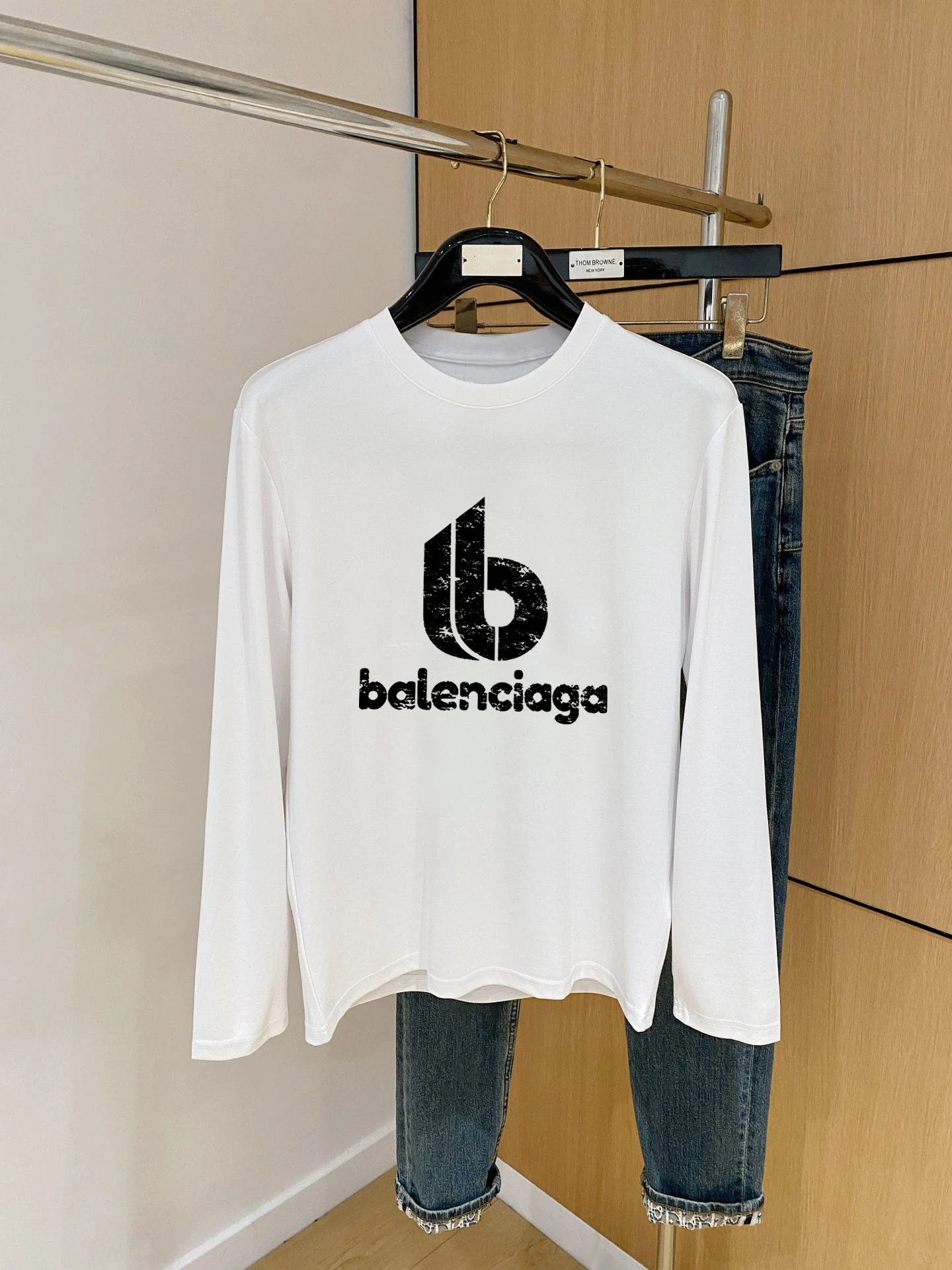 Balenciaga Black Hoodie Unisex Casual Streetwear