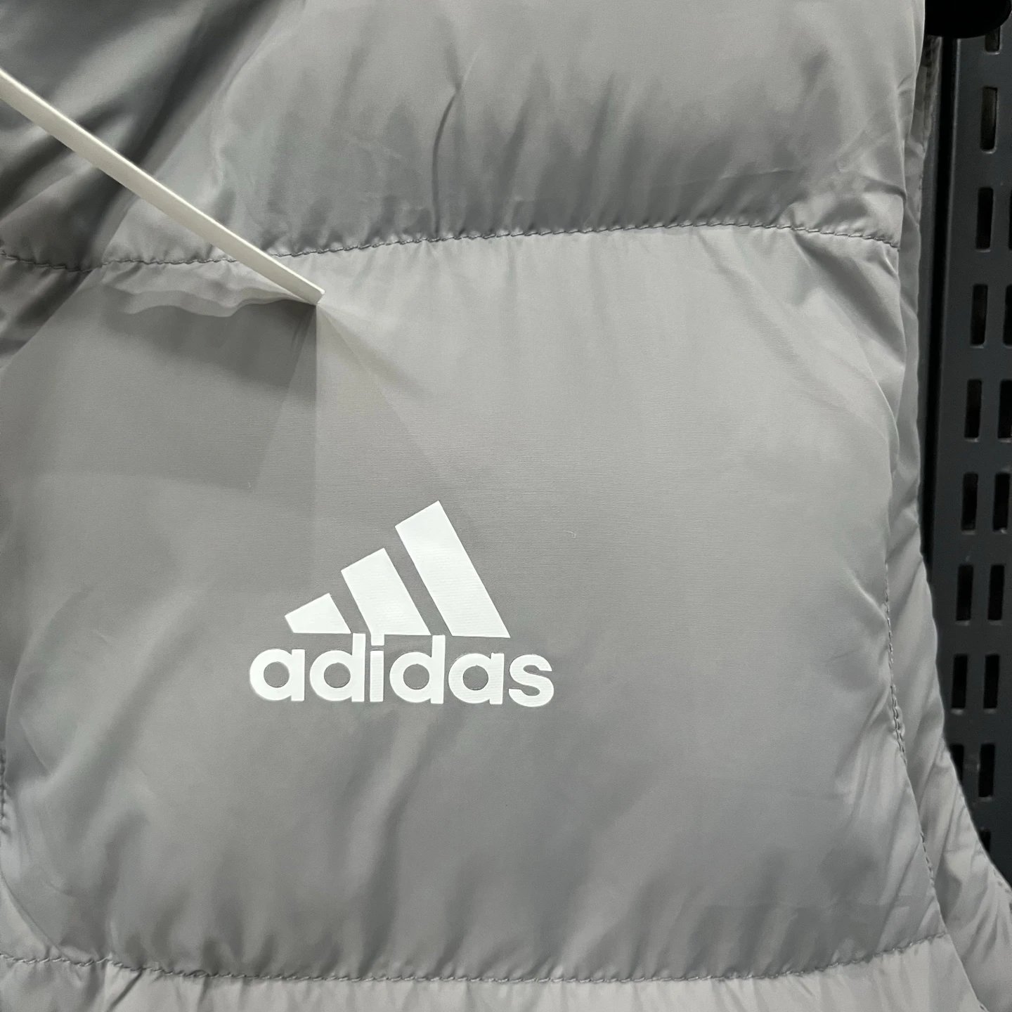 Adidas Men’s Gray Puffer Vest Lightweight Winter Jacket