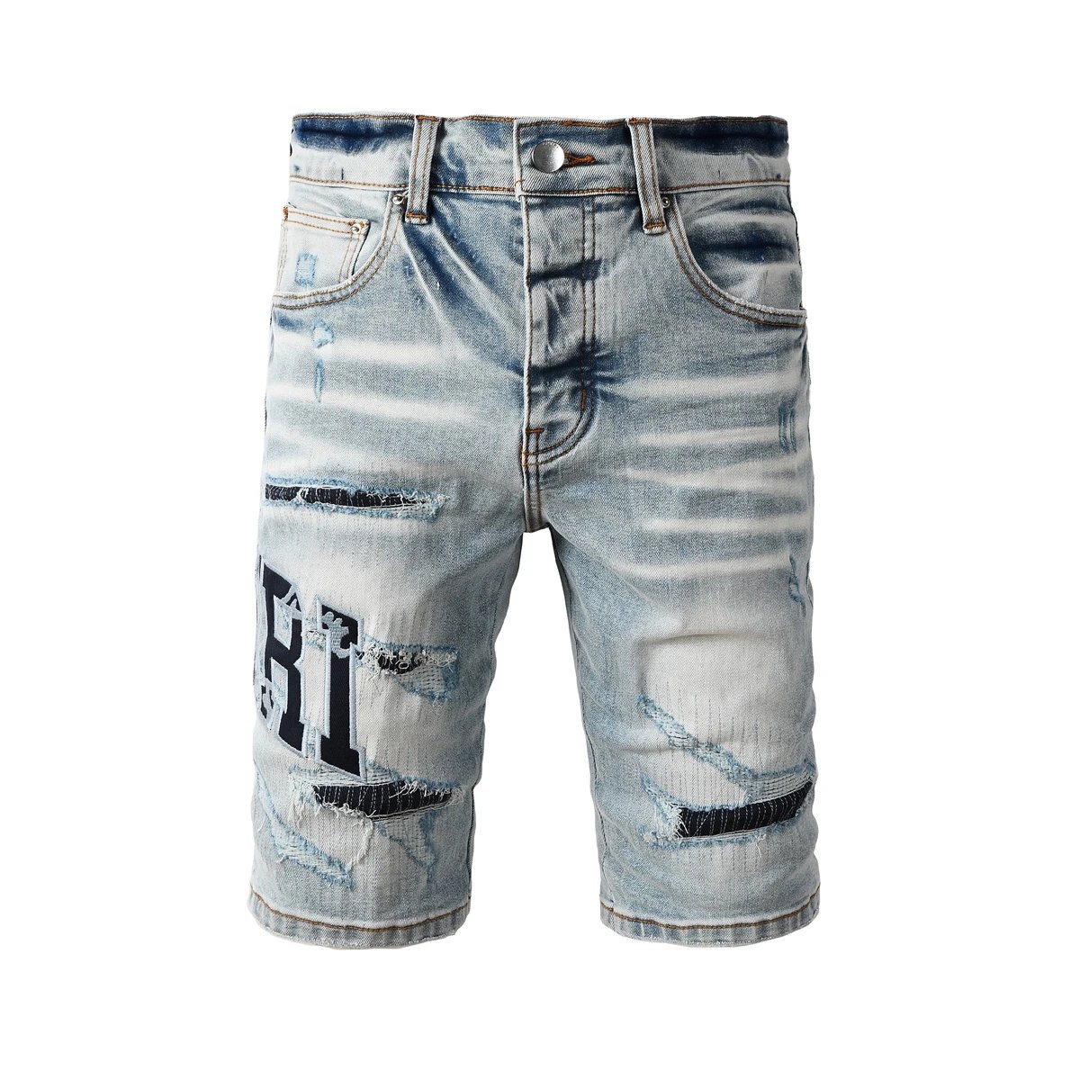 AMIRI Men Vintage Ripped Denim Shorts