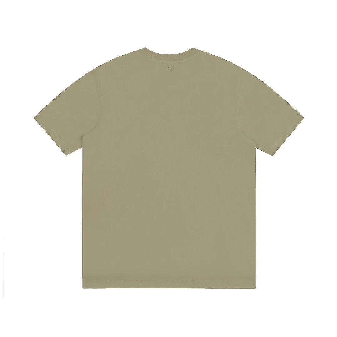 AMI Classic Khaki Cotton T-Shirt Men’s Casual Top