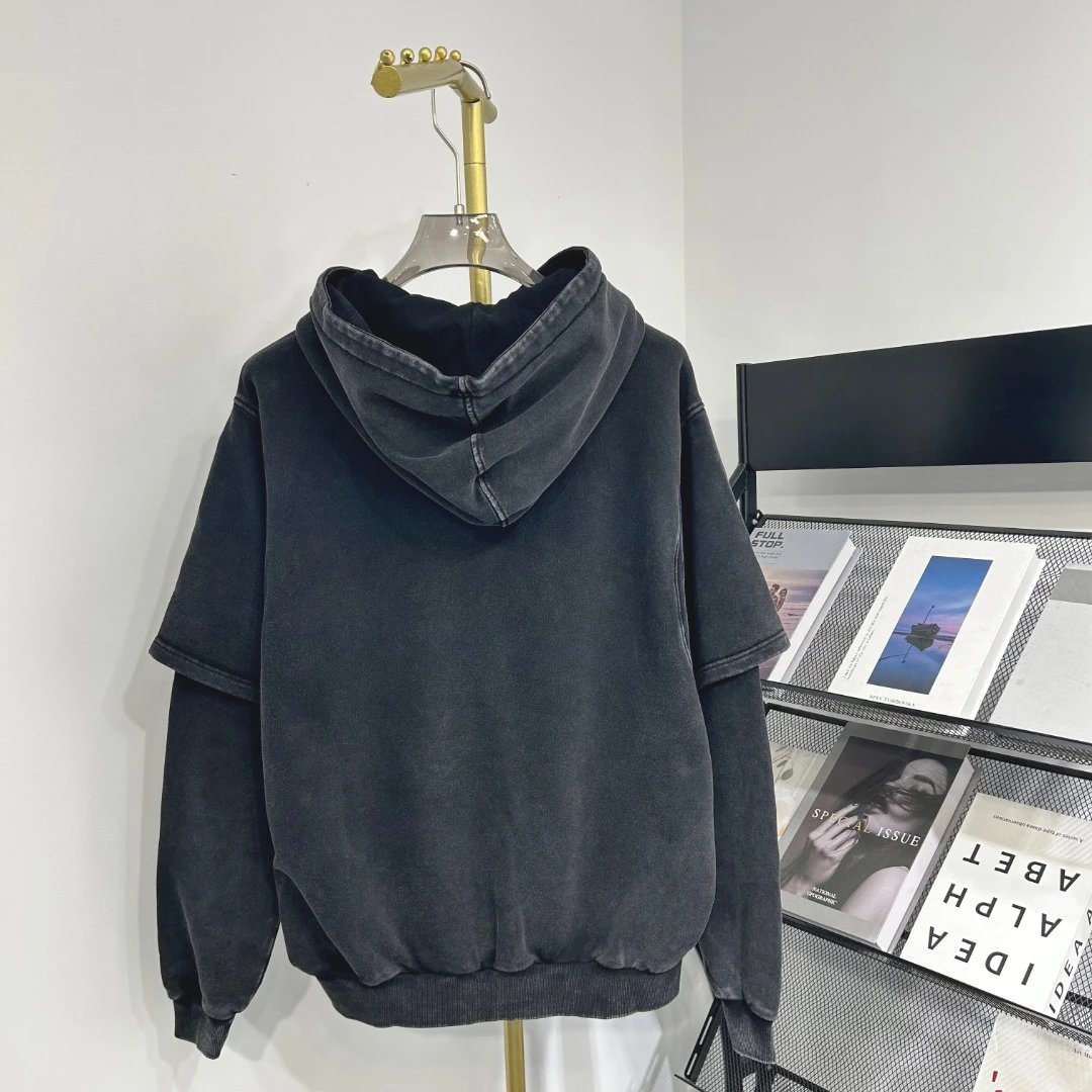 Alexander Wang Vintage Black Oversized Hoodie Unisex