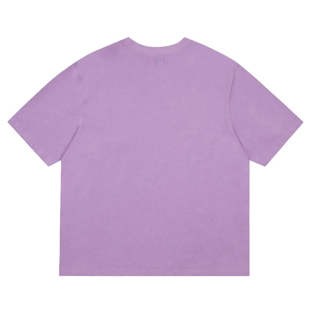 Ami Purple Heart Logo Cotton Unisex T-Shirt