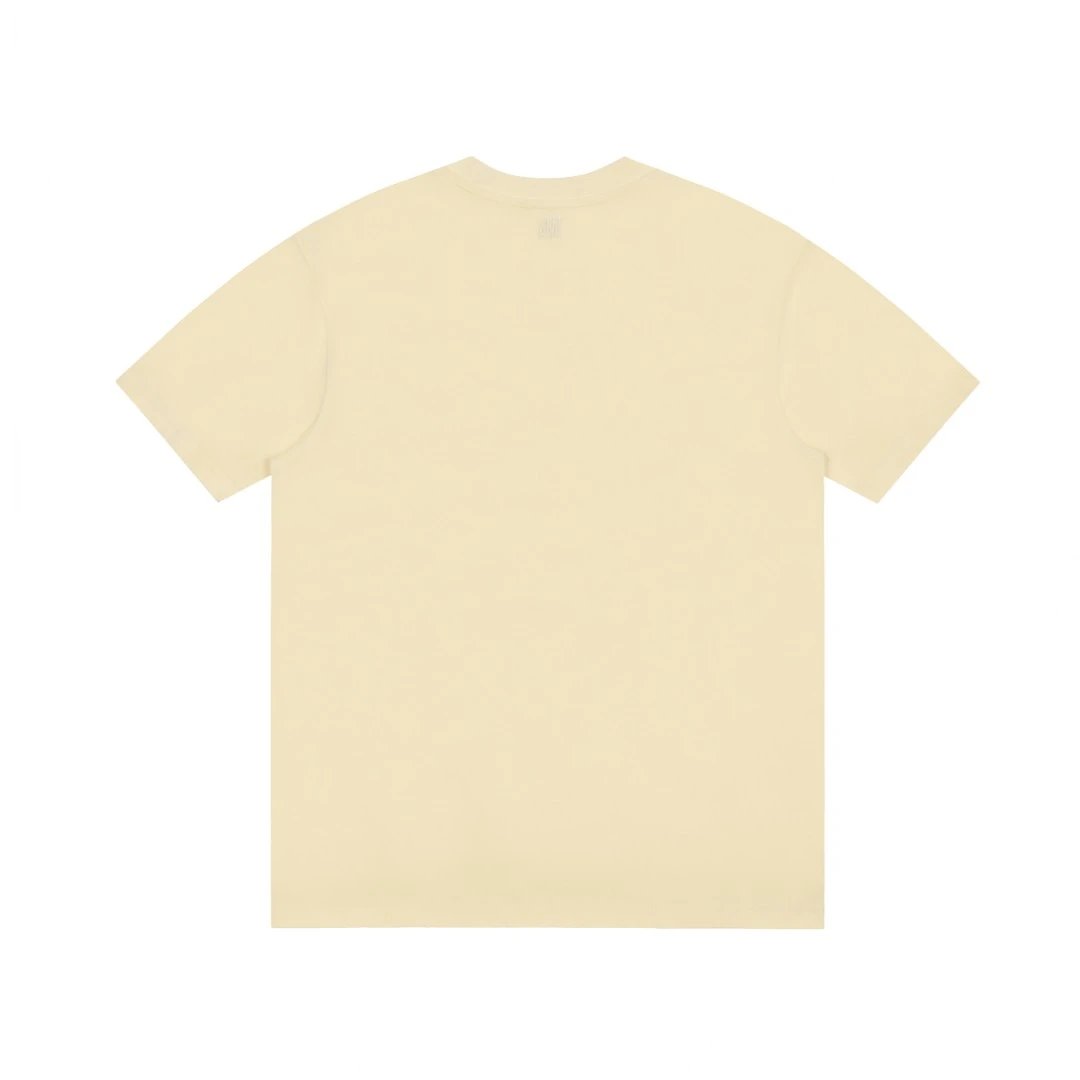 AMI Beige Heart Logo Cotton T-Shirt Casual Wear