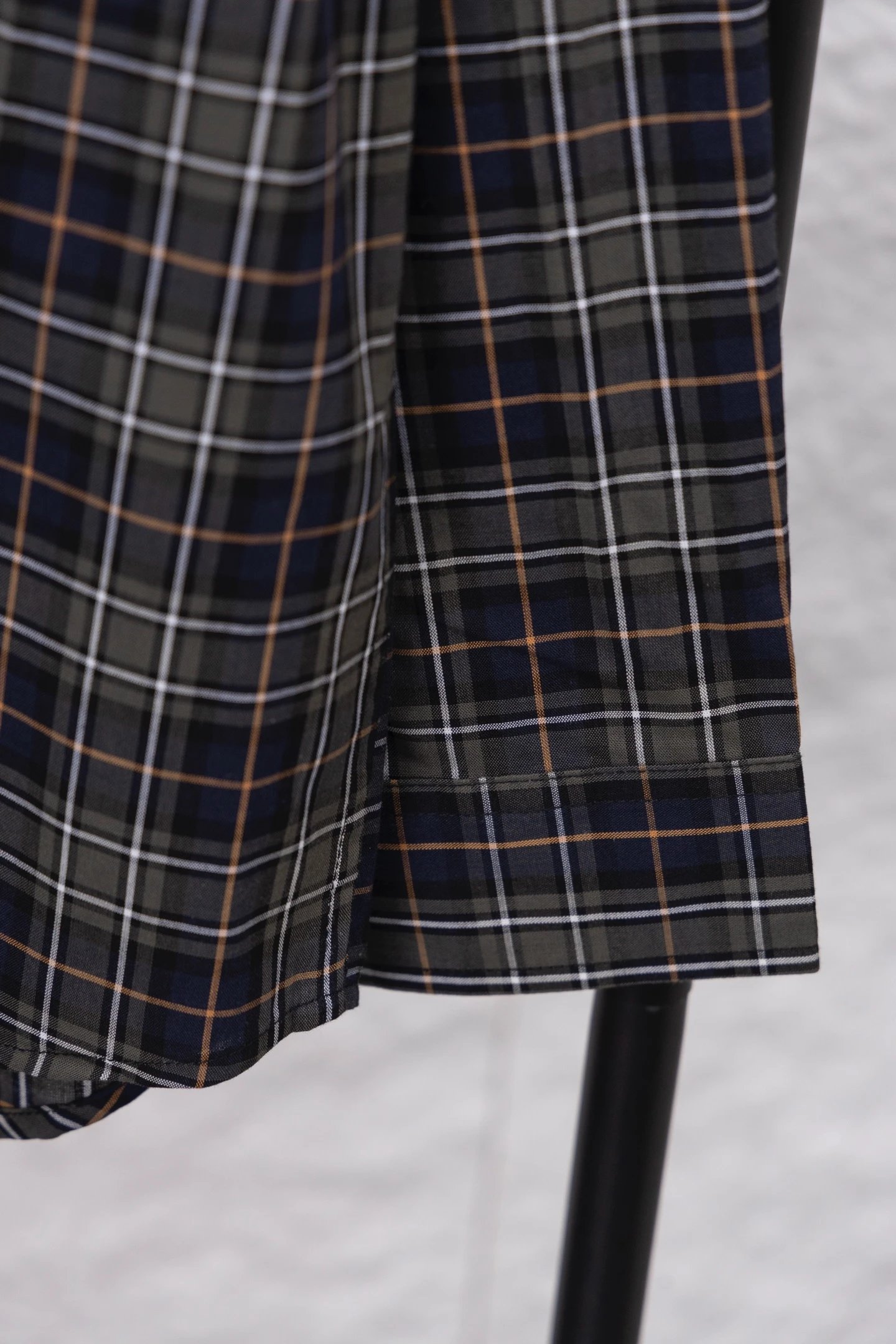 Balenciaga Men Plaid Cotton Long Sleeve Shirt