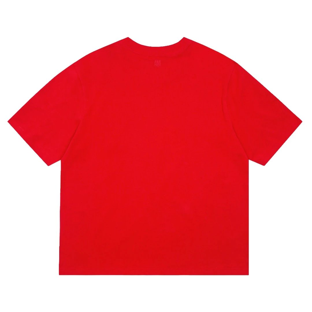AMI Red Heart Logo Unisex Cotton T-Shirt