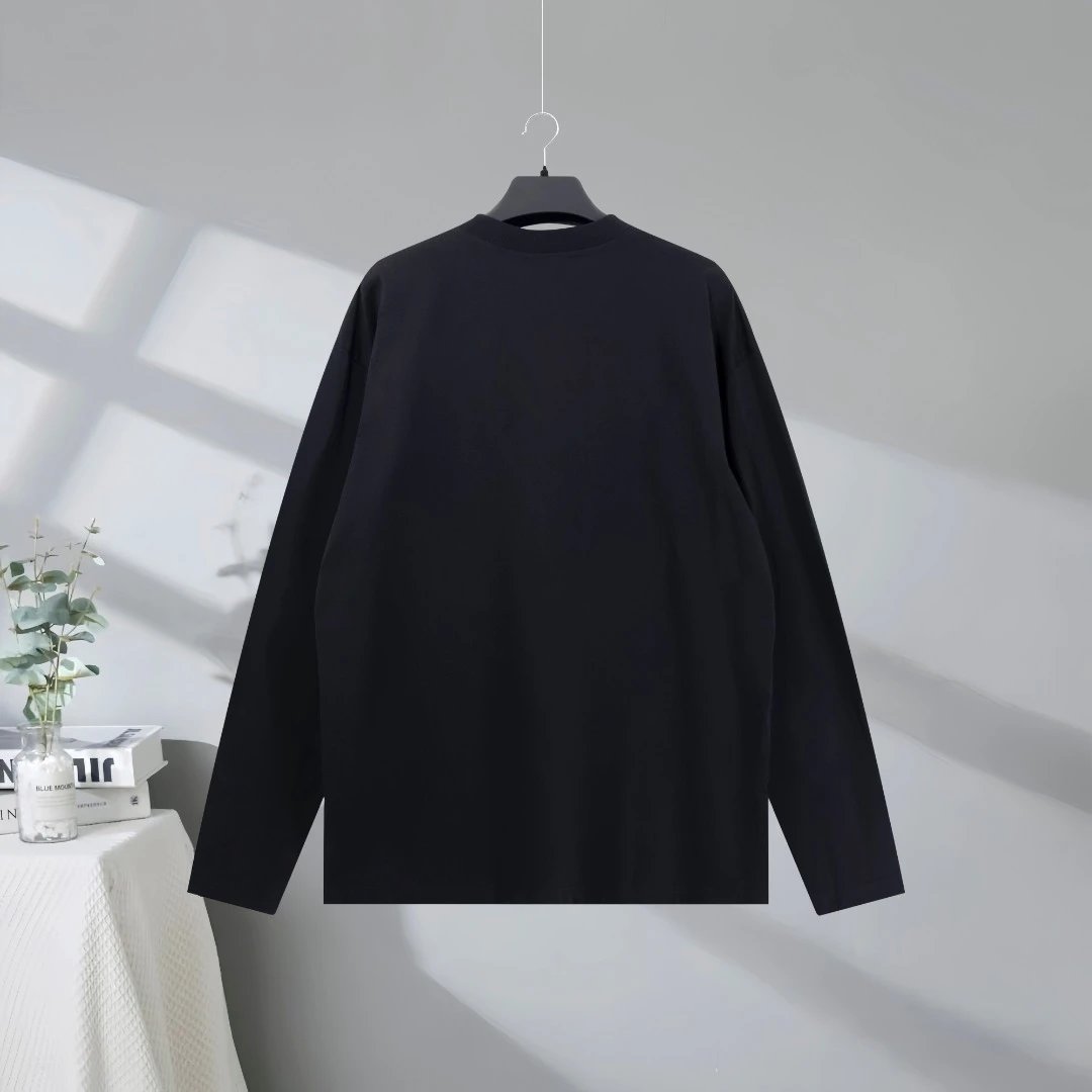 Balenciaga Black Logo Hoodie Unisex Streetwear Pullover