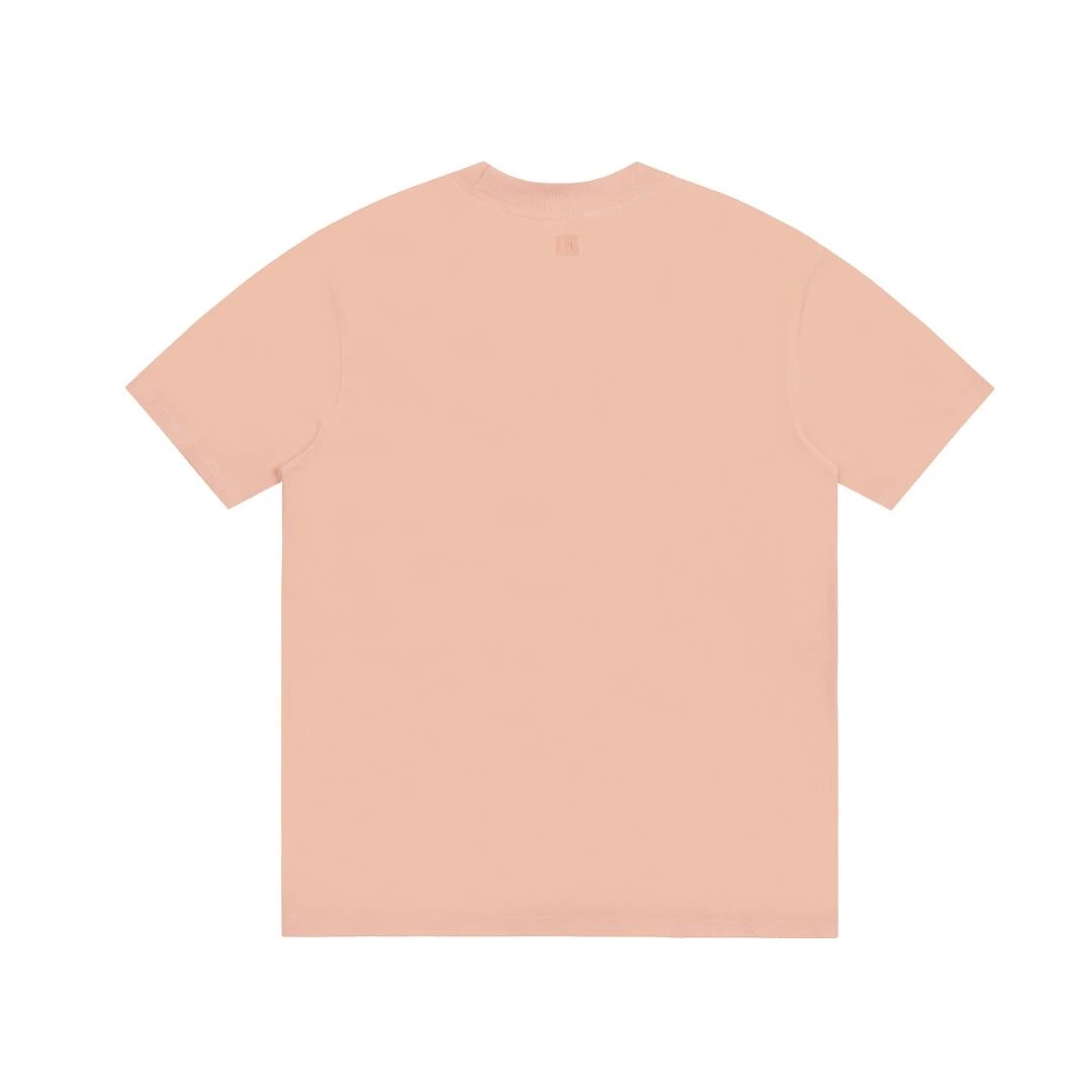 AMI Pastel Pink Cotton Logo T-Shirt