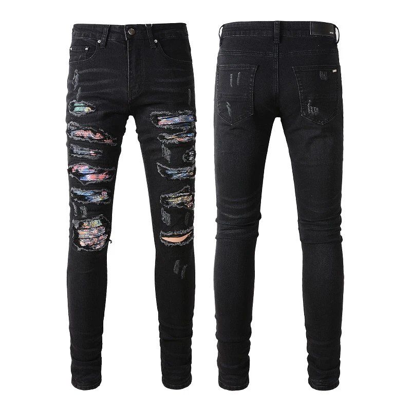 AMIRI Black Distressed Skinny Jeans Men's Fashion