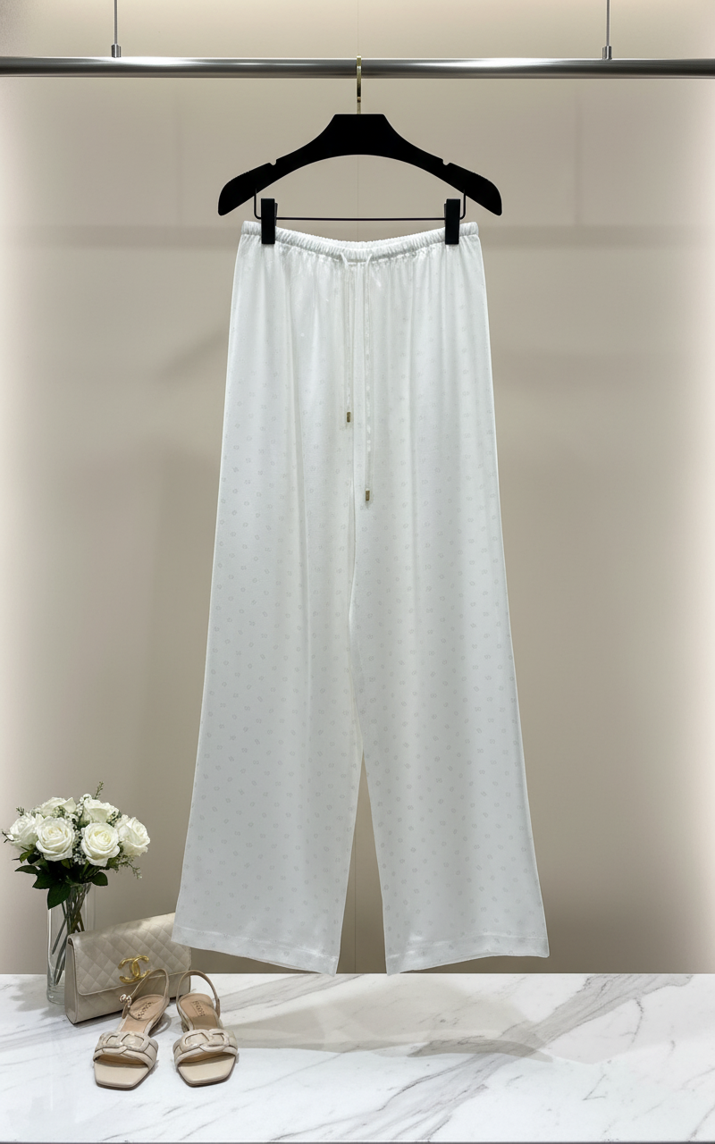 CELINE Wide Leg White Women’s Pants