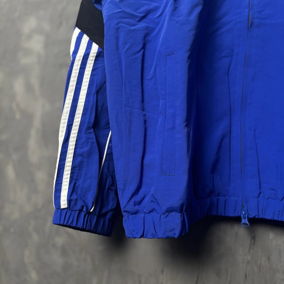 Adidas Men’s Blue Black Retro 3-Stripes Track Jacket
