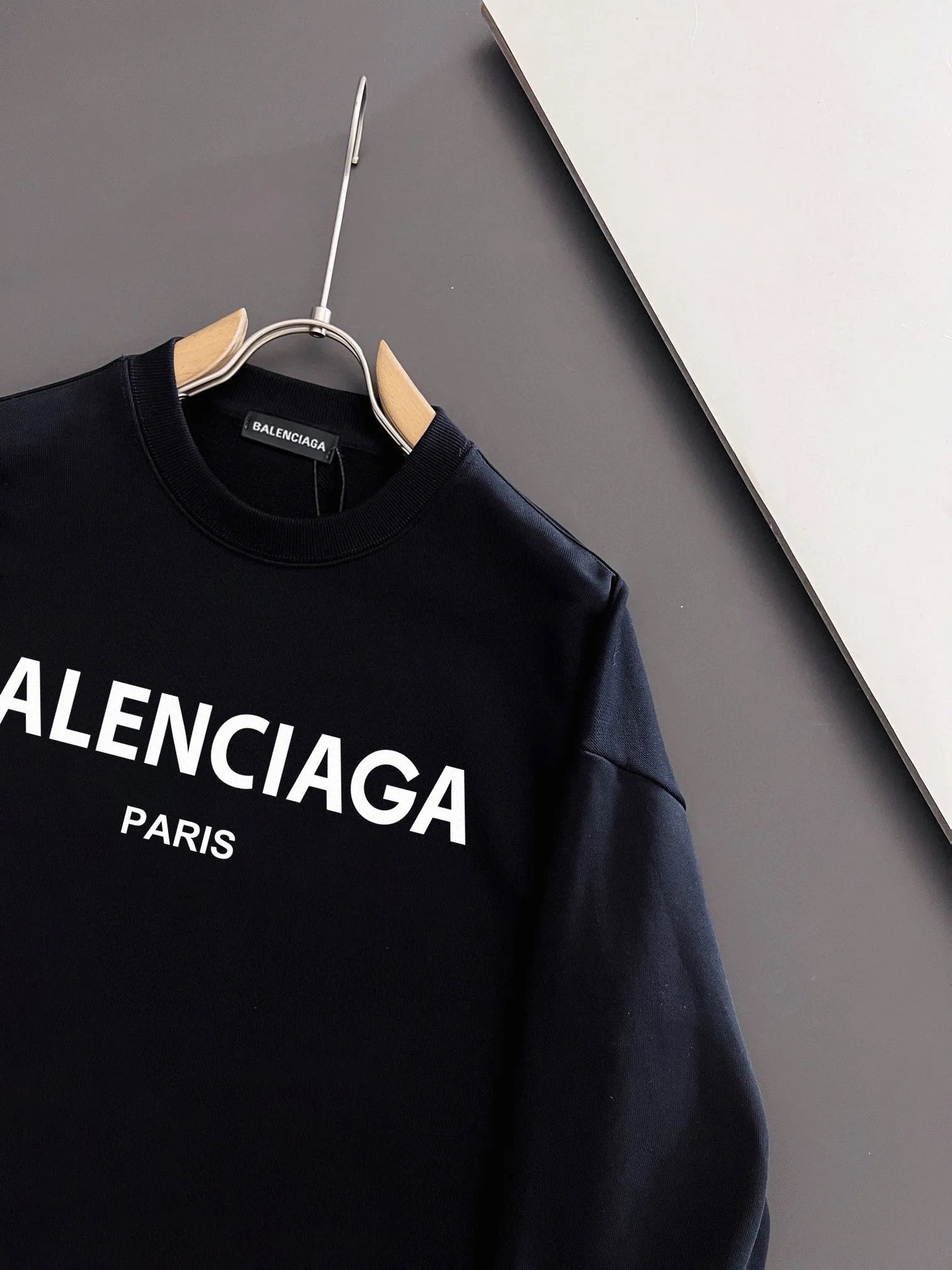 Balenciaga Paris Black Unisex Cotton Hoodie