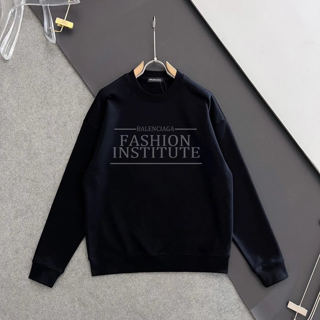 Balenciaga Fashion Institute Black Cotton Hoodie