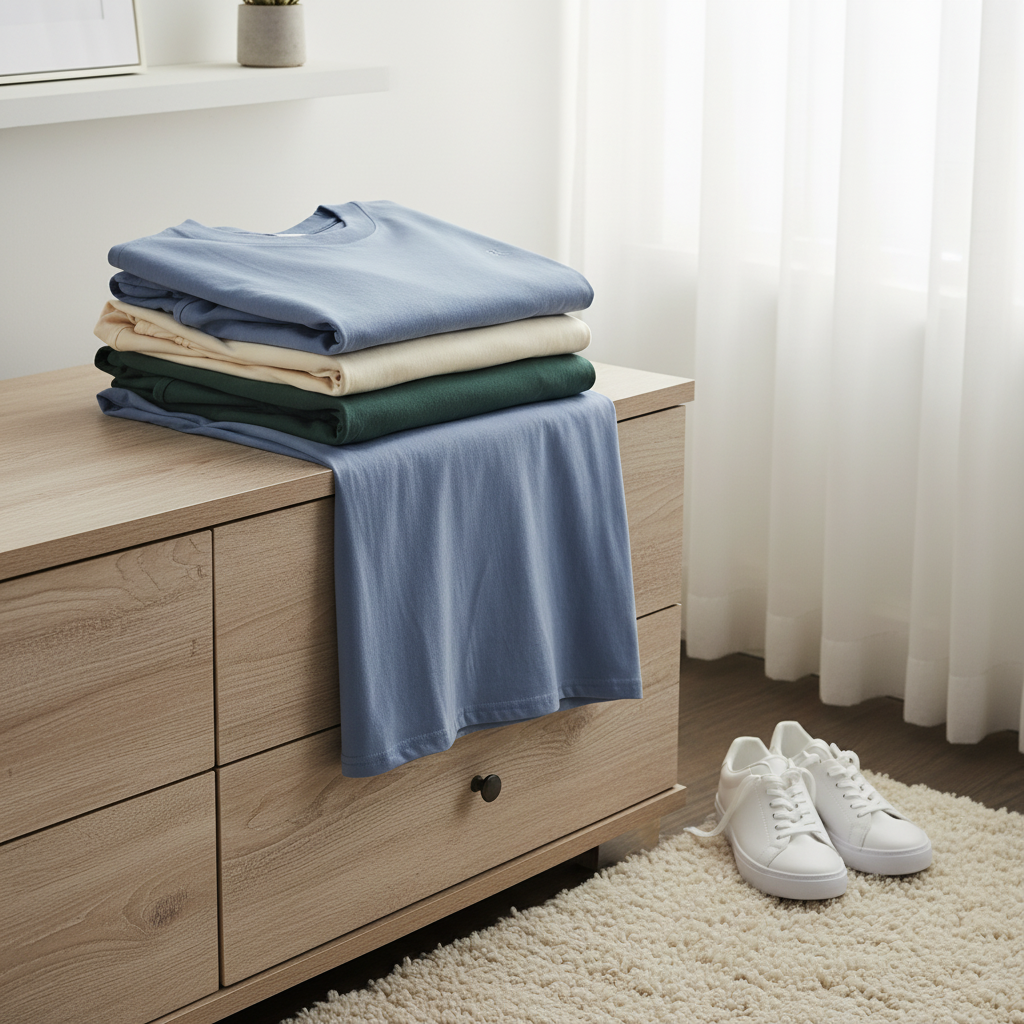 Calvin Klein Light Blue Oversized Cotton Men’s T-Shirt