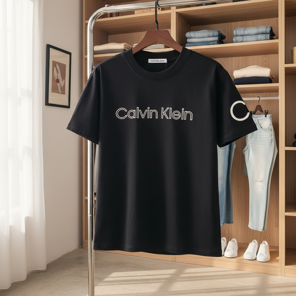 Calvin Klein Black Logo Cotton T-Shirt