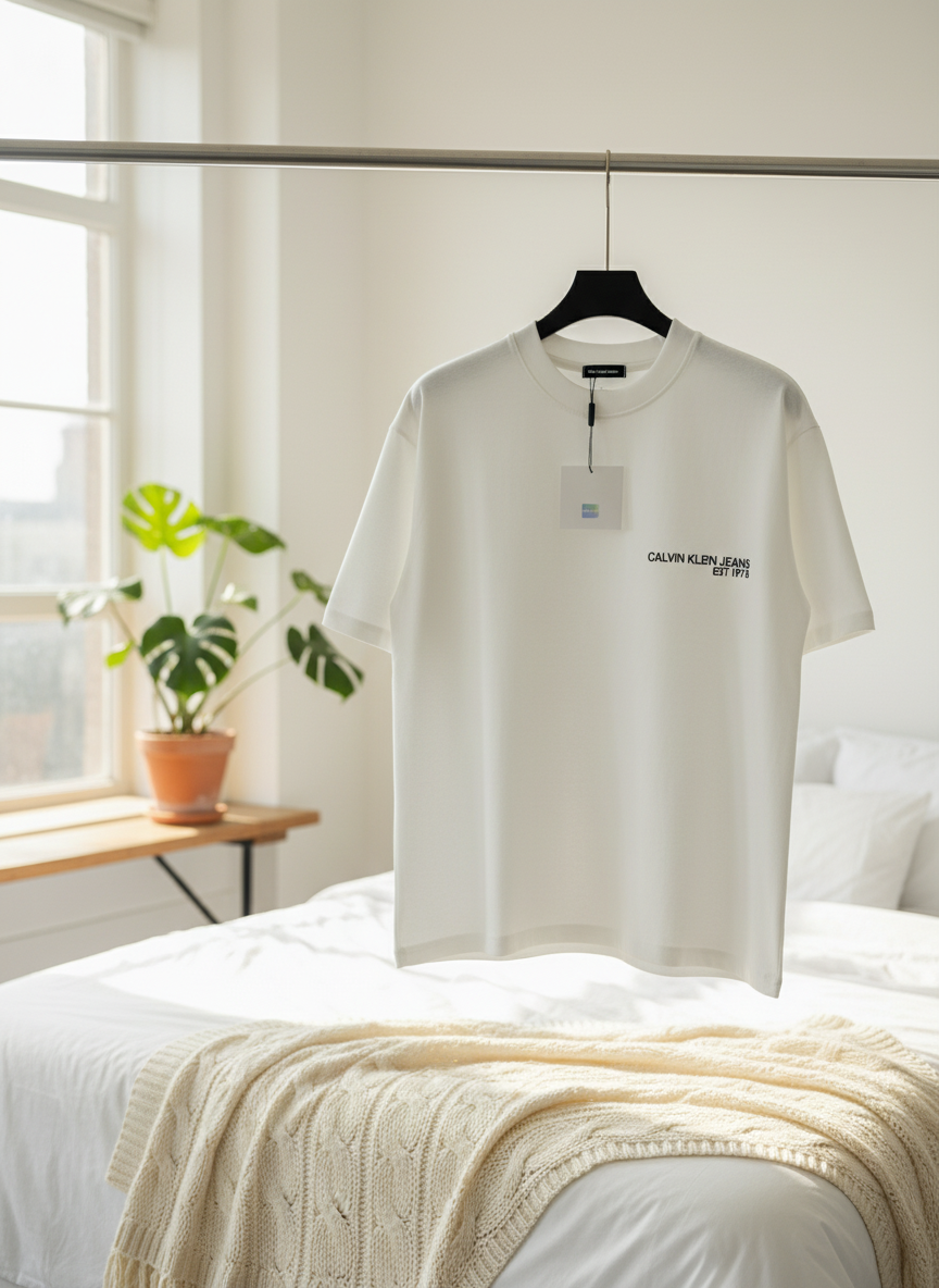 Calvin Klein Cotton T-Shirt Classic Minimalist Unisex Top