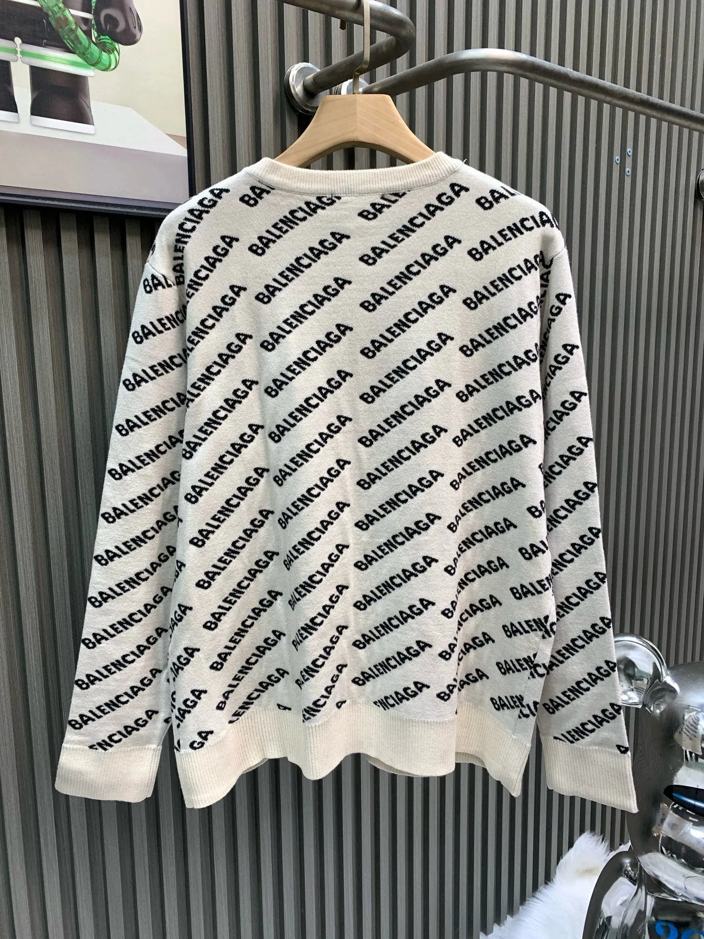 Balenciaga Logo Cotton Unisex Hoodie Sweater