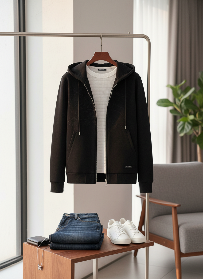 Burberry Men Zip Up Hoodie Jacket Casual