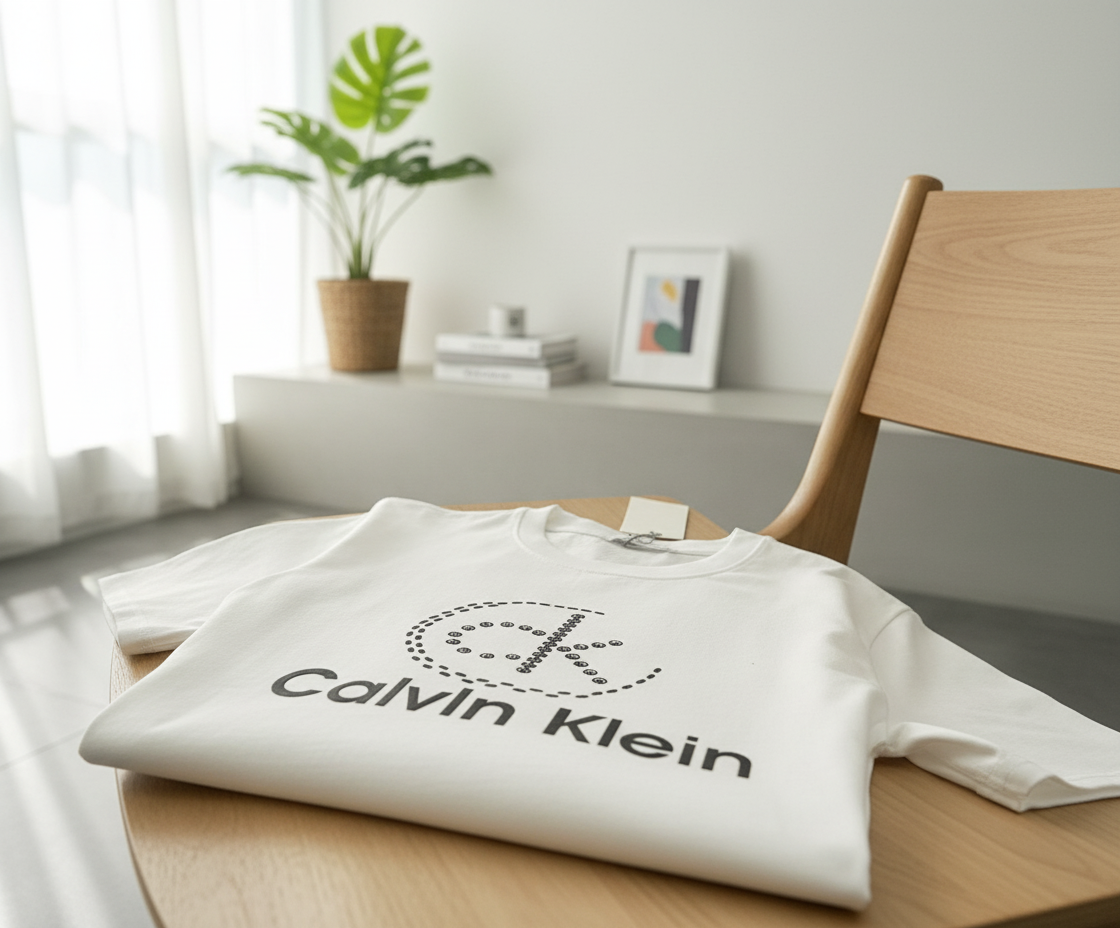 Calvin Klein White Cotton CK Logo T-Shirt