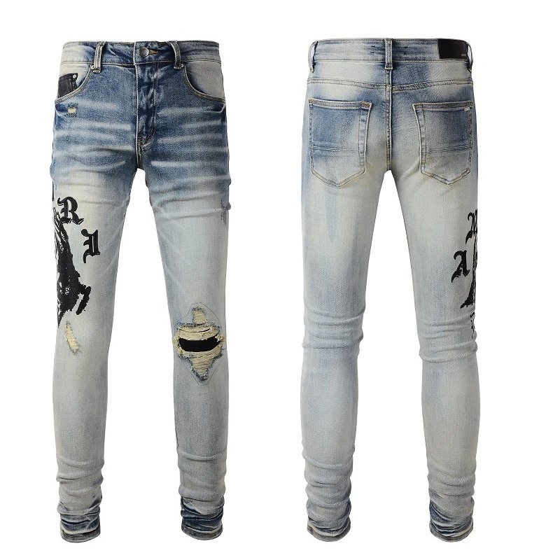 AMIRI Men Distressed Slim Fit Ripped Vintage Jeans
