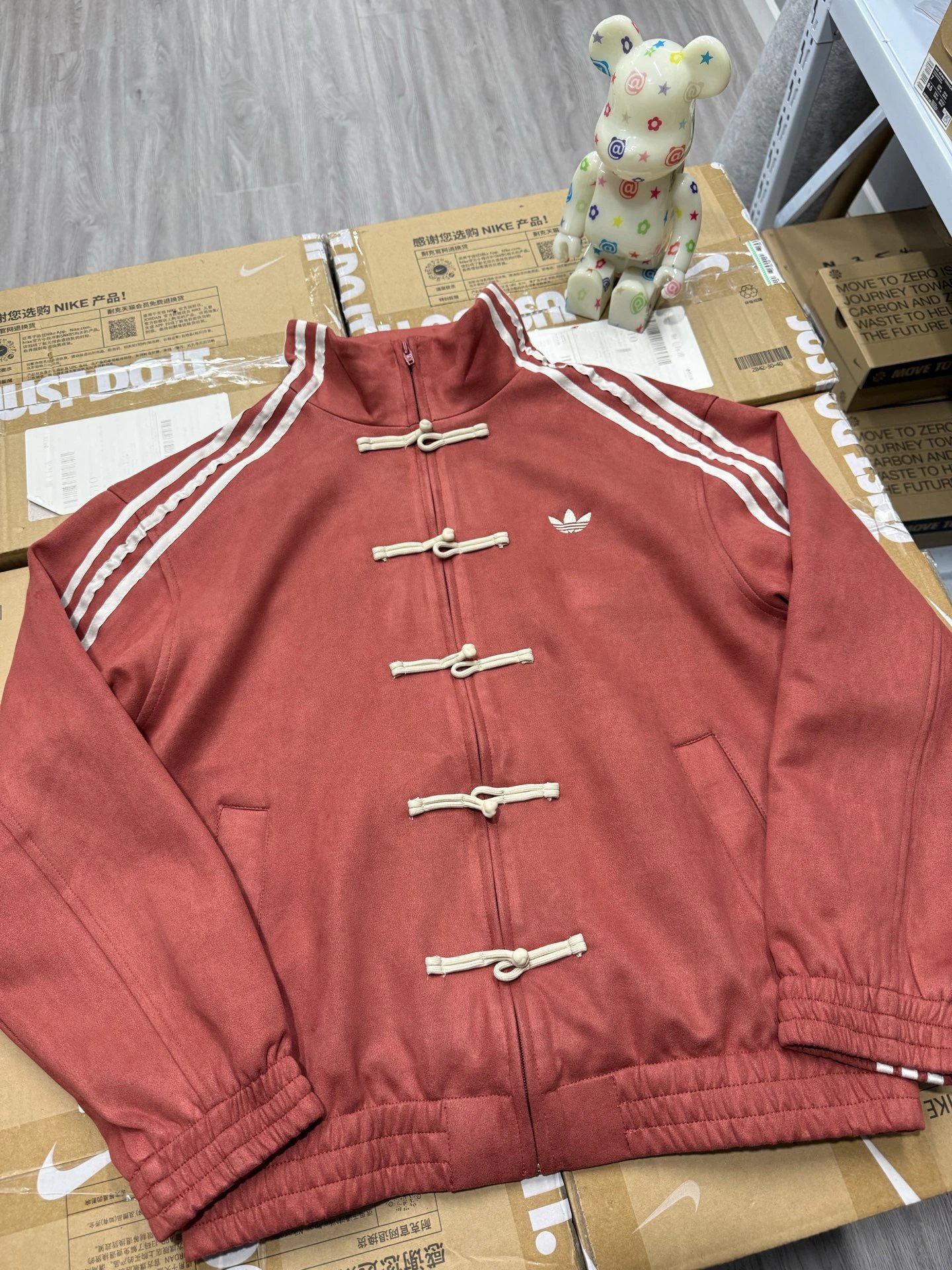 Adidas Retro Red Three Stripes Sports Jacket
