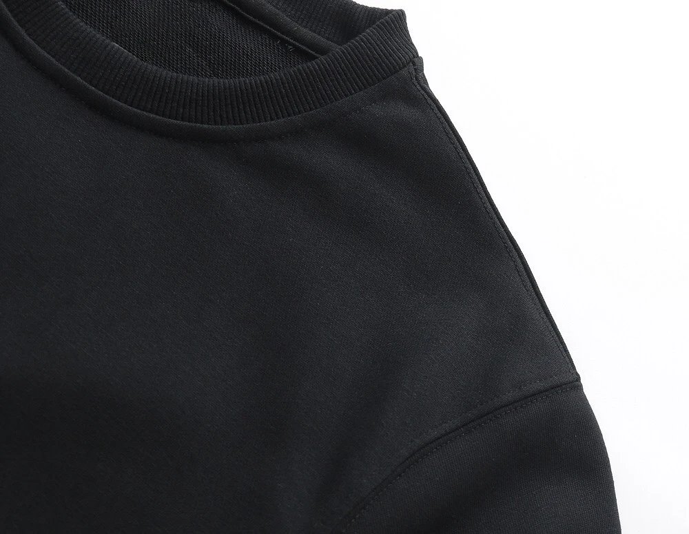 Balenciaga Revolution Black Cotton Embroidered Hoodie