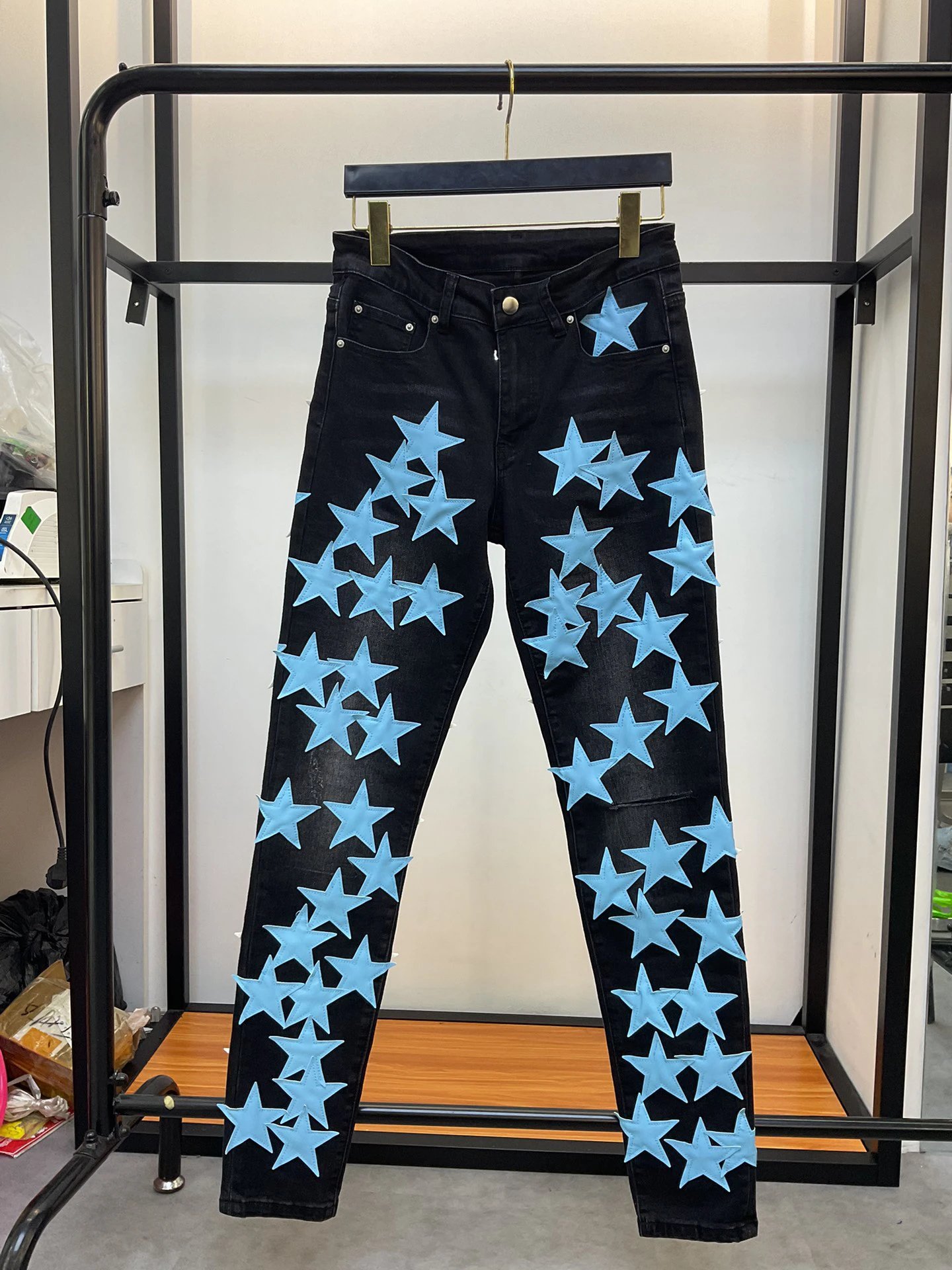 AMIRI Black Jeans Blue Star Slim Fit Pants