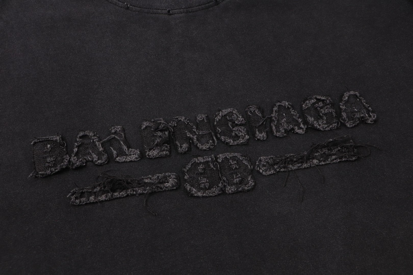 Balenciaga Distressed Black Oversized Hoodie Streetwear