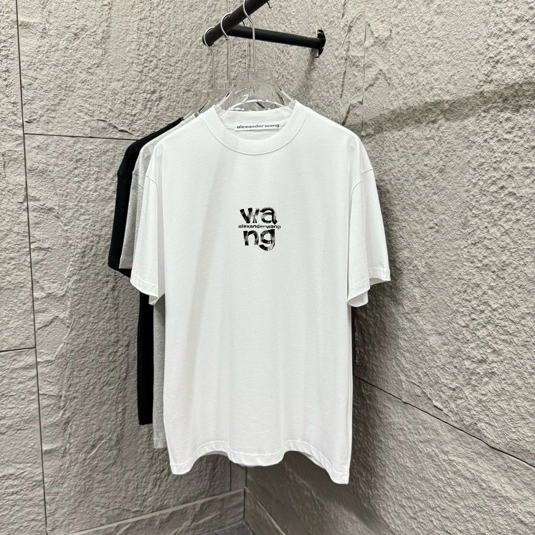Alexander Wang Brushstroke Logo Cotton T-Shirt